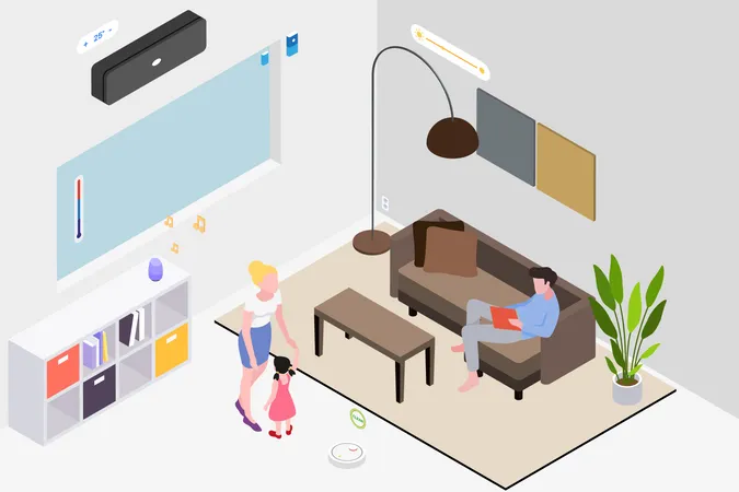 Smart Living Room  Illustration