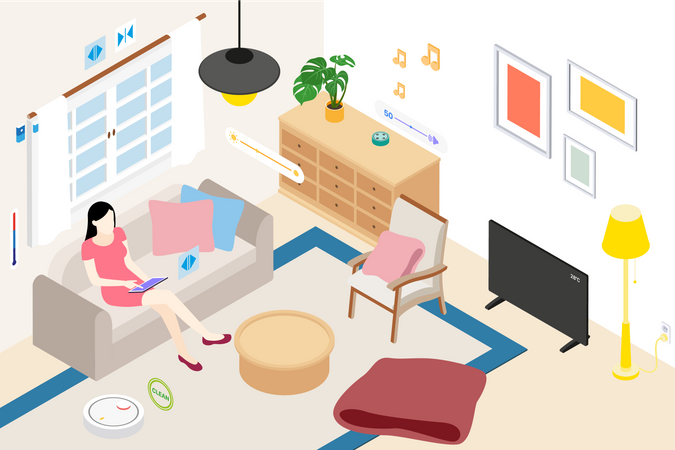 Smart Living room Illustration