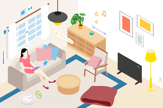 Smart Living room  Illustration