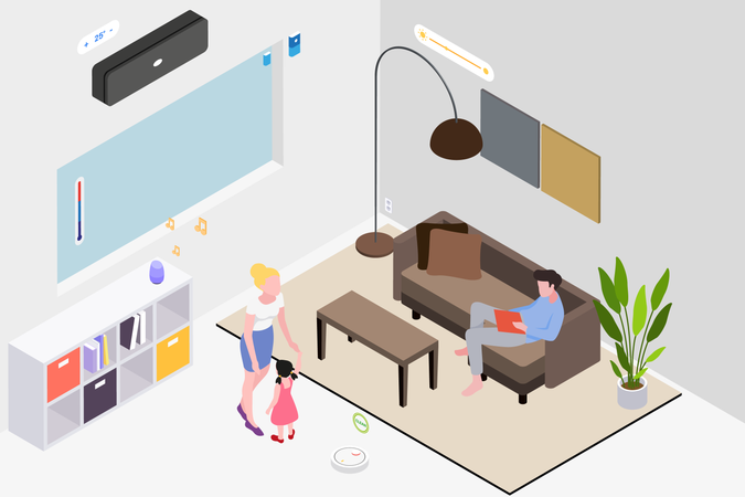 Smart Living Room  Illustration