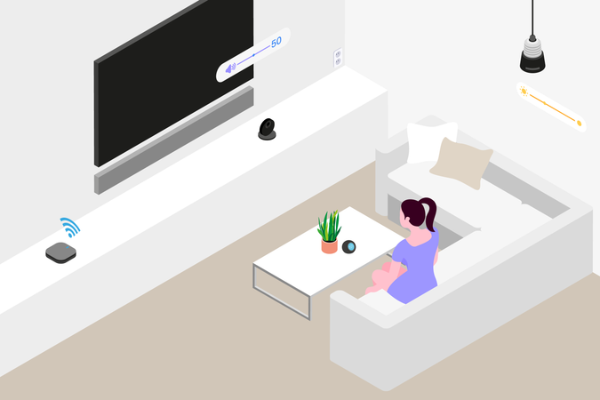 Smart Living Room  Illustration