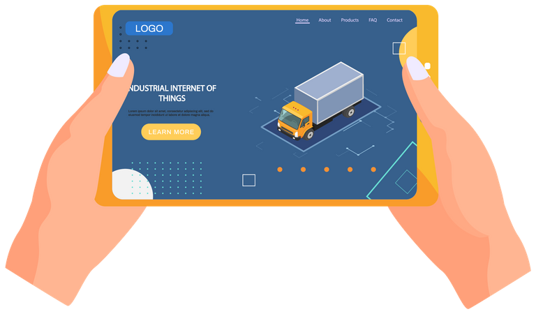 Smart logistics services Illustration