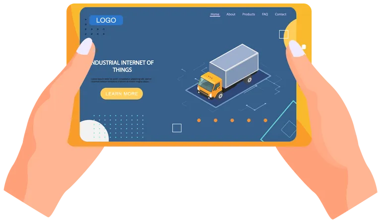 Smart logistics services  Illustration