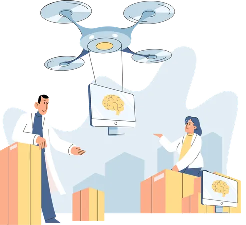 Smart logistics technology  Illustration