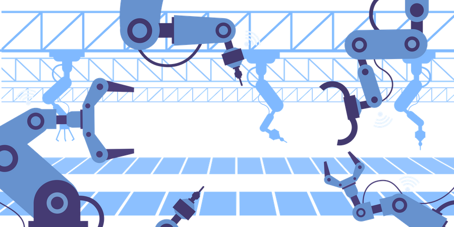 Smart Manufacturing Unit  Illustration