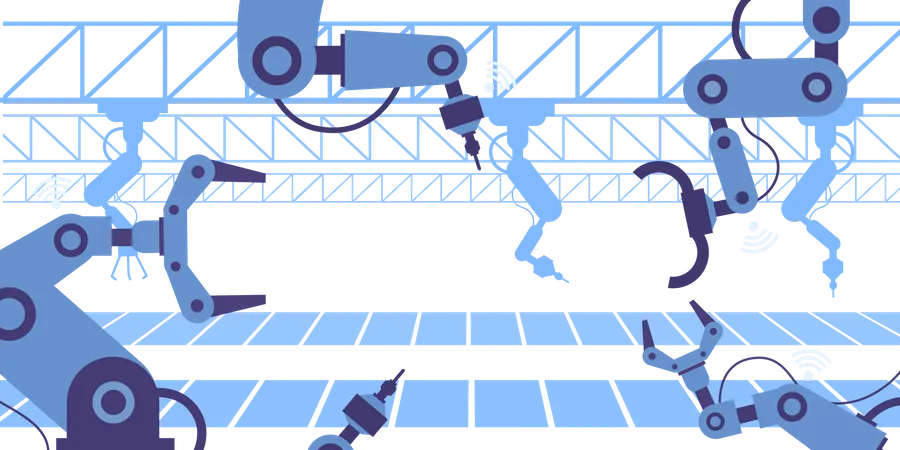 Smart Manufacturing Unit  Illustration