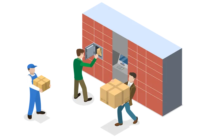 Smart Parcel Lockers  Illustration