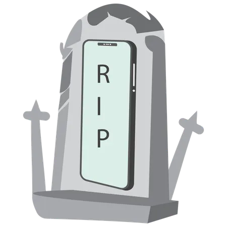 Smart phone graveyard  Illustration