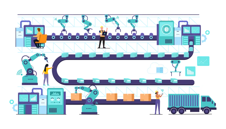 Smart Production Unit  Illustration