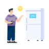 smart fridge illustration free download