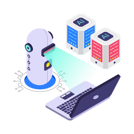 Smart Robot Interaction  Illustration