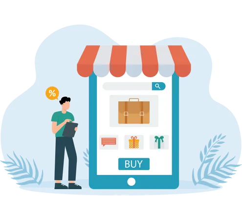 Smart Shopping-Anwendung  Illustration