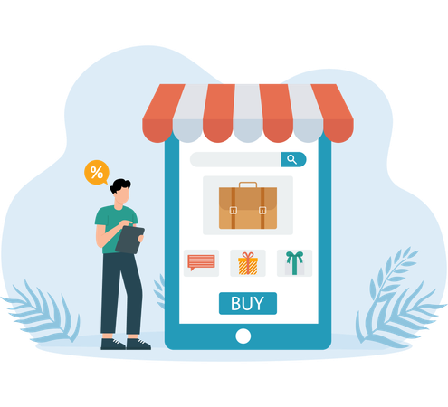 Smart Shopping application  Illustration