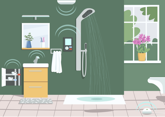 Smart shower  Illustration