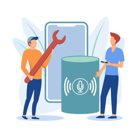 Smart speaker apps development  Illustration