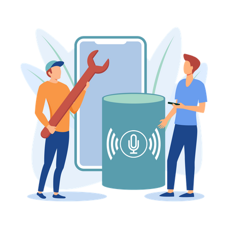 Smart speaker apps development  Illustration