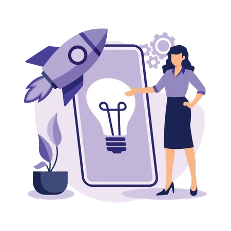 Smart Startup idea  Illustration