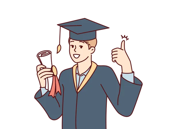 Smart student got graduated  Illustration