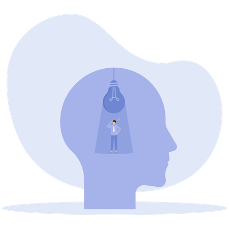 Smart thinking and creative mindset  Illustration