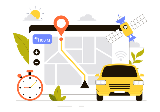Smart Vehicle Tracking  Illustration