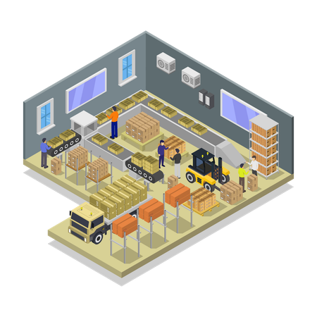 Smart warehouse  Illustration