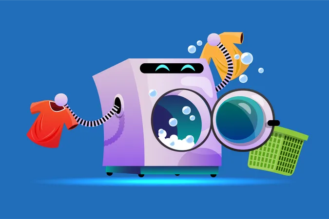 Smart washing machine  Illustration