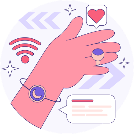 Smart wearable smartwatch  Illustration