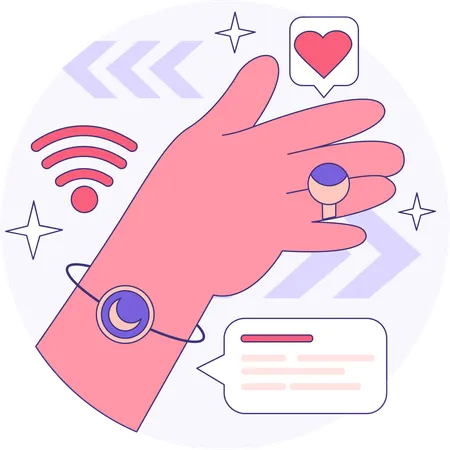 Smart wearable smartwatch  Illustration