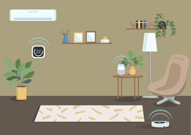 Smart-Wohnung  Illustration