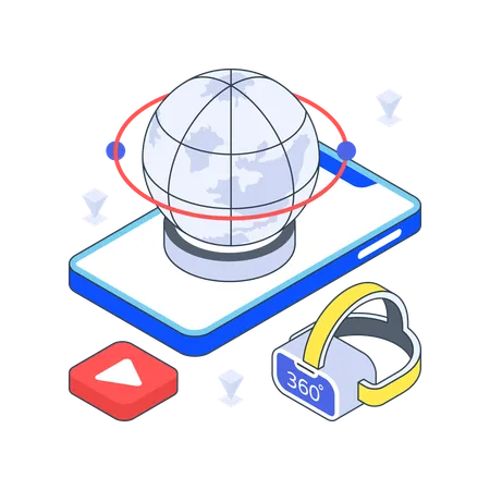 Smartphone 360 View  Illustration