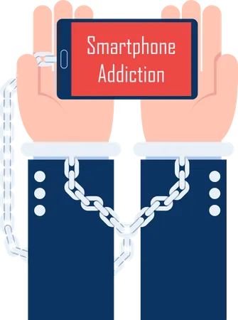Smartphone addiction  Illustration