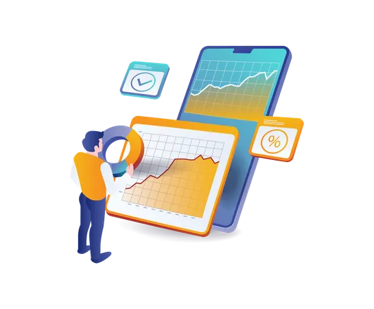 Smartphone analysis data  Illustration