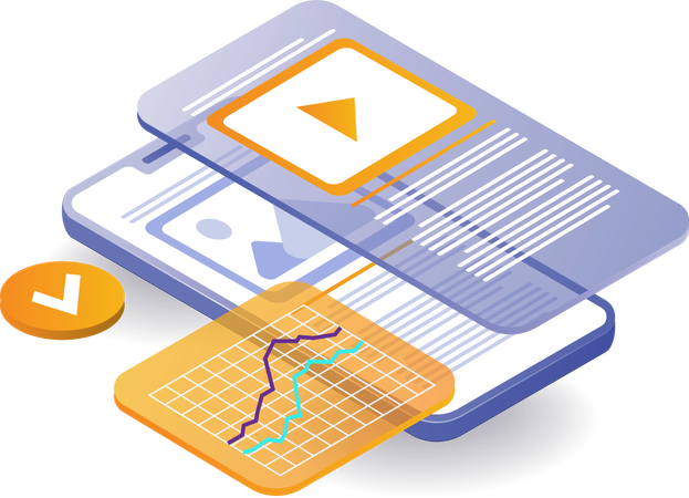 Smartphone application analysis  Illustration