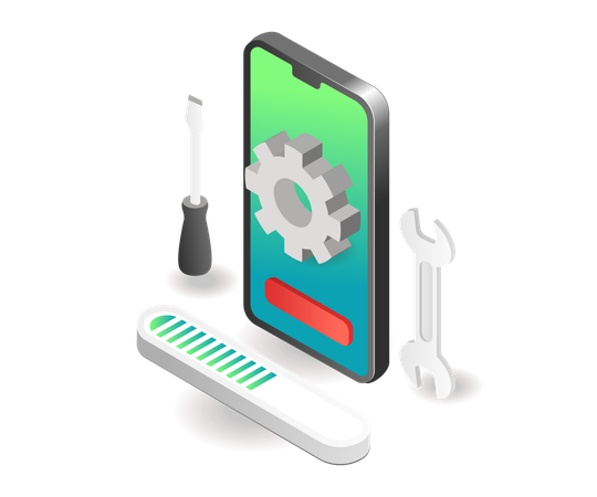 Smartphone application maintenance process  Illustration