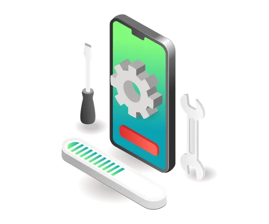 Smartphone application maintenance process  Illustration