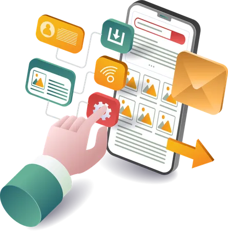 Smartphone application technology  Illustration