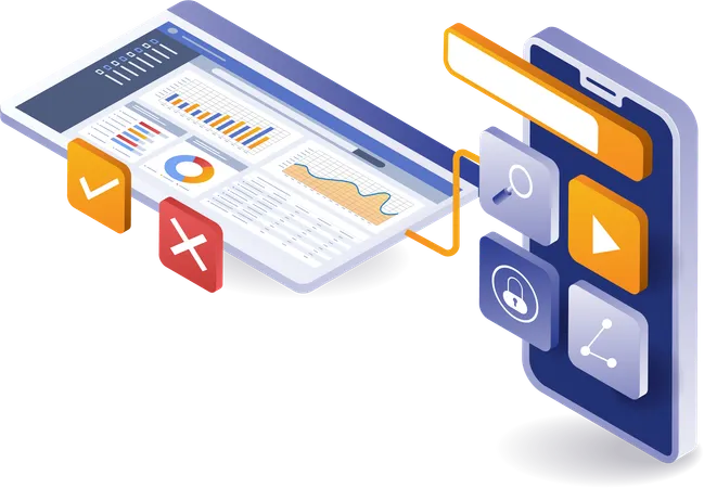 Smartphone application test analysis  Illustration