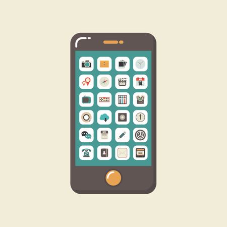 Smartphone avec application  Illustration