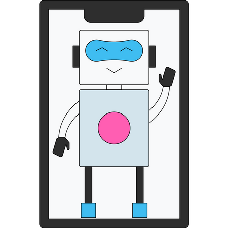 Smartphone bot  Illustration