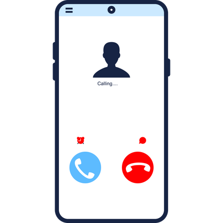 Smartphone call screen  Illustration