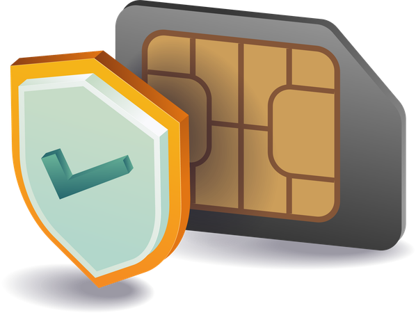 Smartphone card chip management  Illustration