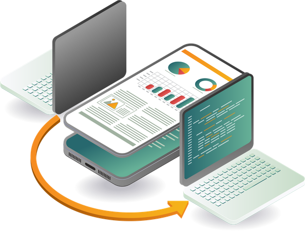 Smartphone developer analysis  Illustration