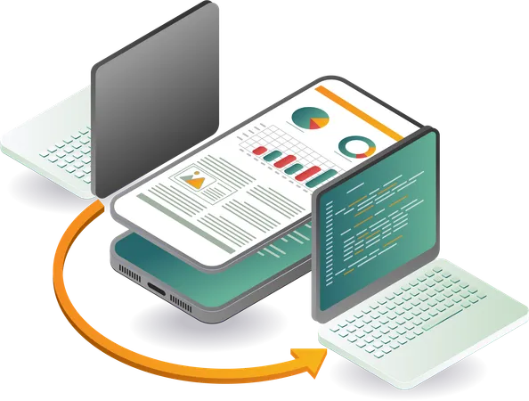 Smartphone developer analysis  Illustration