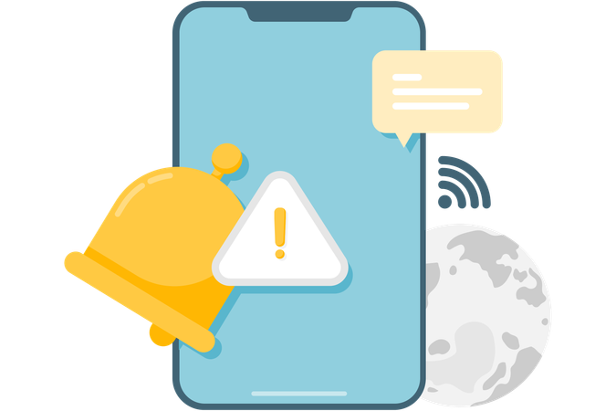 Smartphone error notification  Illustration