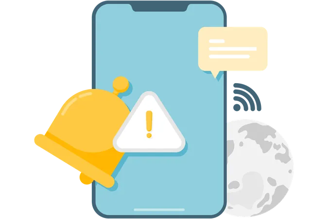 Smartphone error notification  Illustration