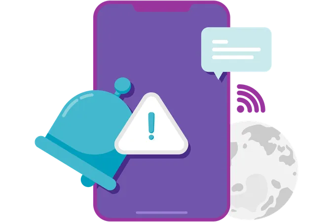 Smartphone error notification  Illustration