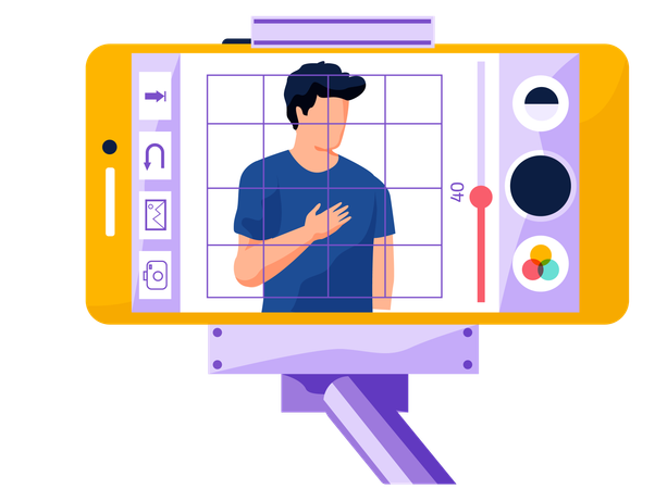 Fotobearbeitungs-App für Smartphones  Illustration