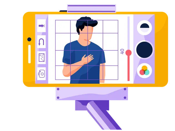 Fotobearbeitungs-App für Smartphones  Illustration
