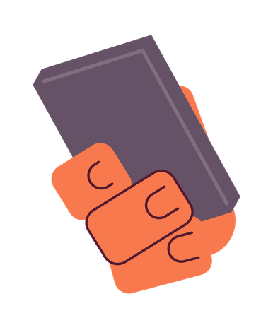 Smartphone holding  Illustration