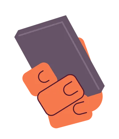 Smartphone holding  Illustration